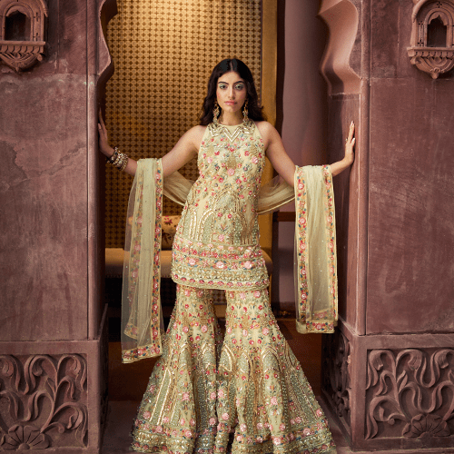 Light Green Sharara Suit