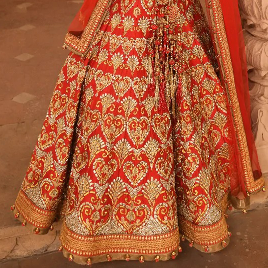 Surkh Zari Bridal Lehenga