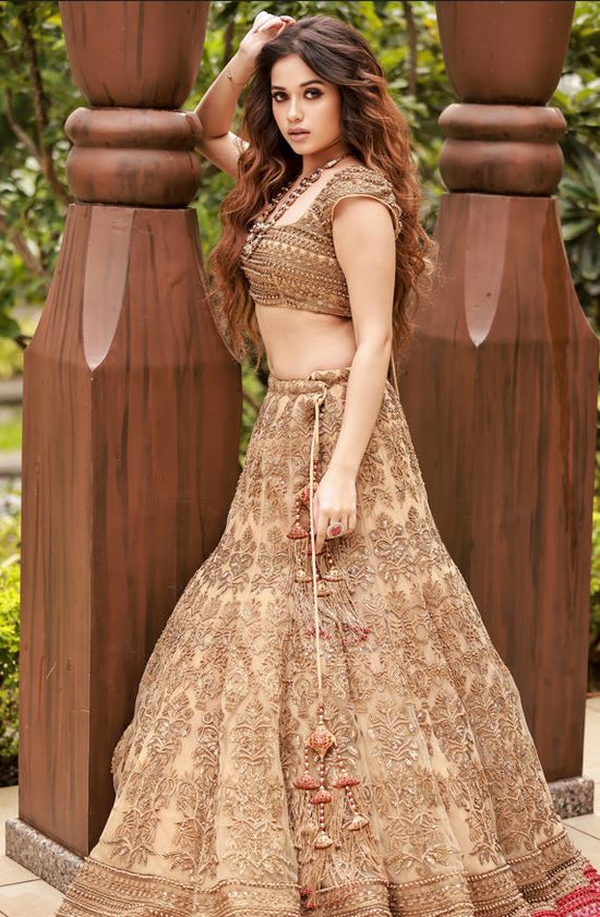 Beige Designer Bridal  Lehenga