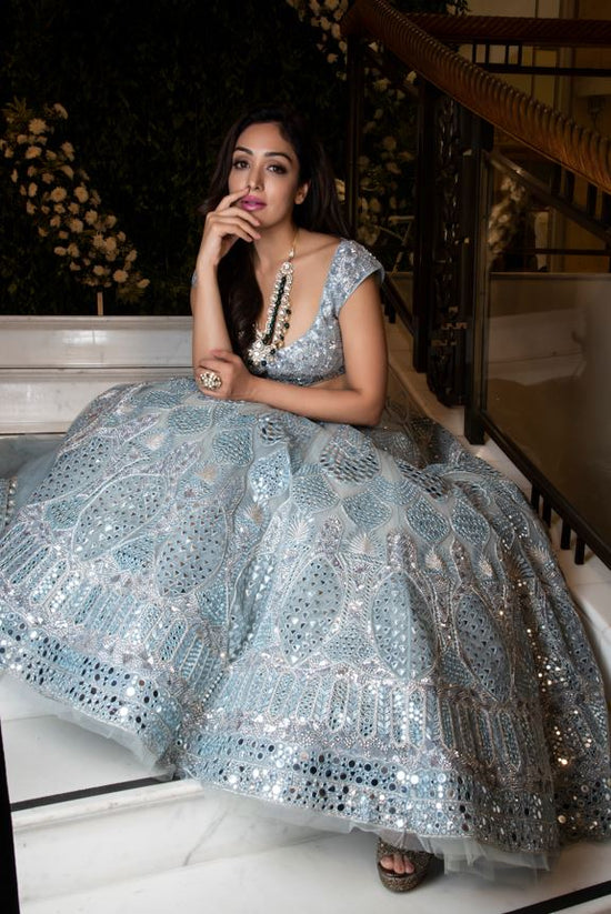 Sky Blue Bridal Lehenga